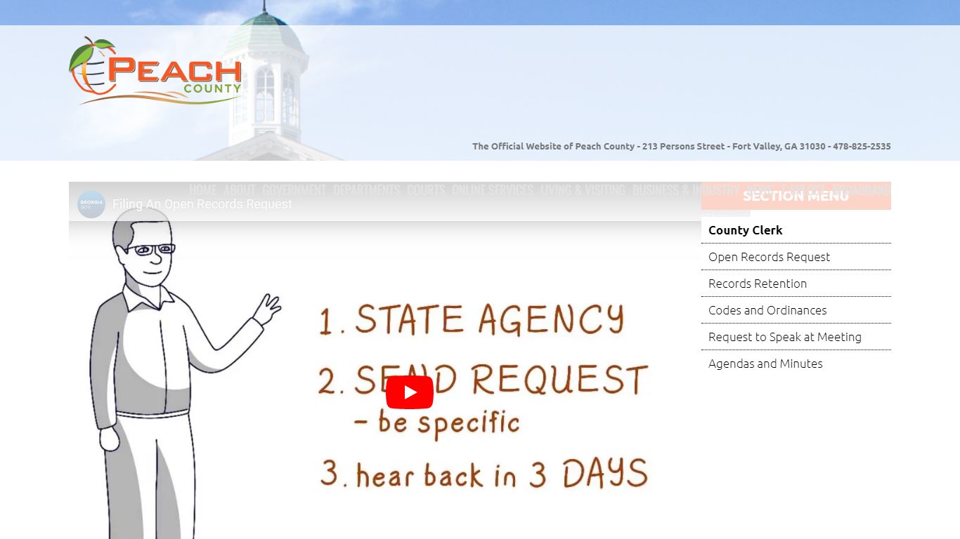 Open Records Request - Peach County, Georgia